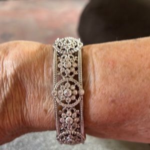Judith’s Ripka sterling silver and cubic zirconia bracelet.